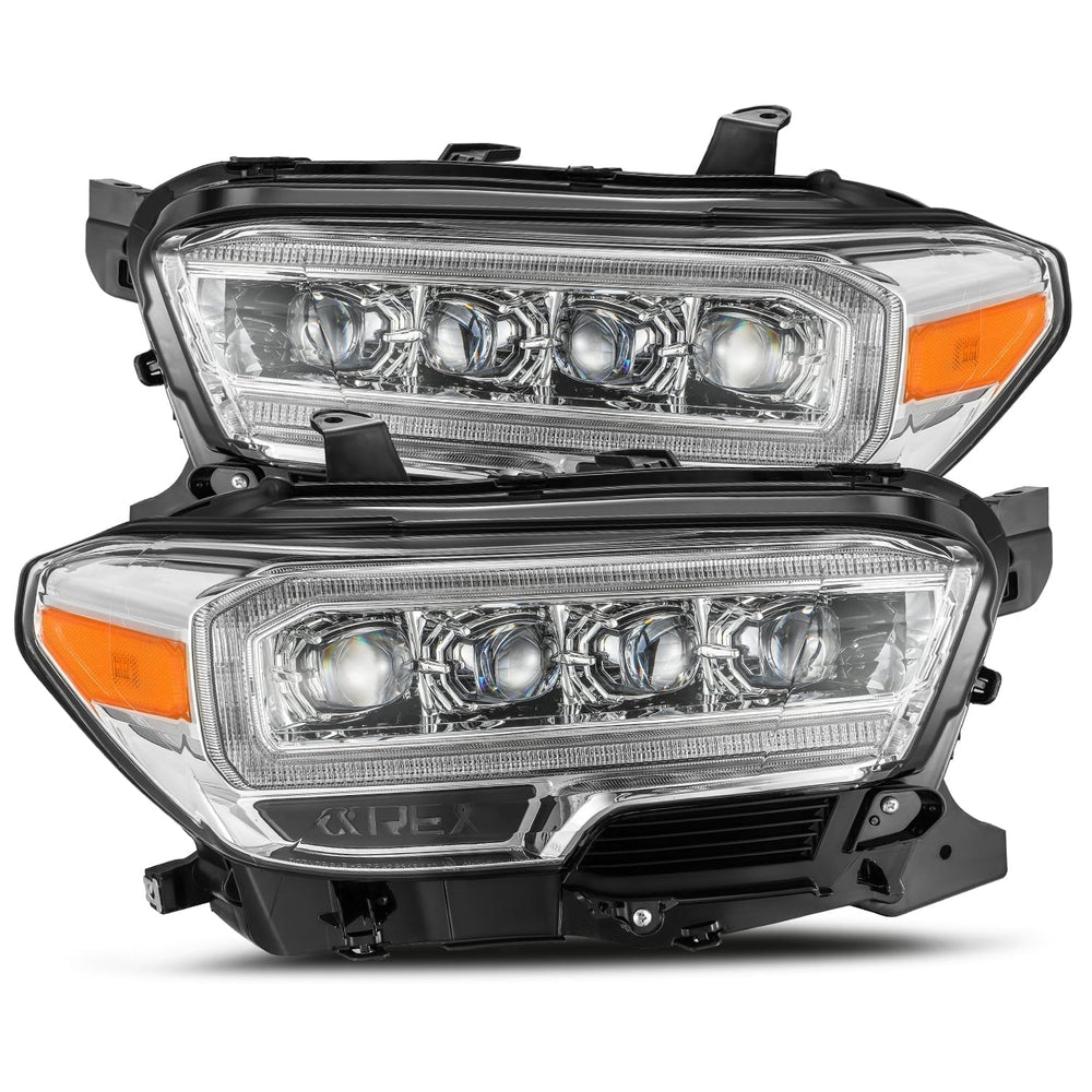AlphaRex LED Projector Headlights Plank Style Design Chrome - 880706