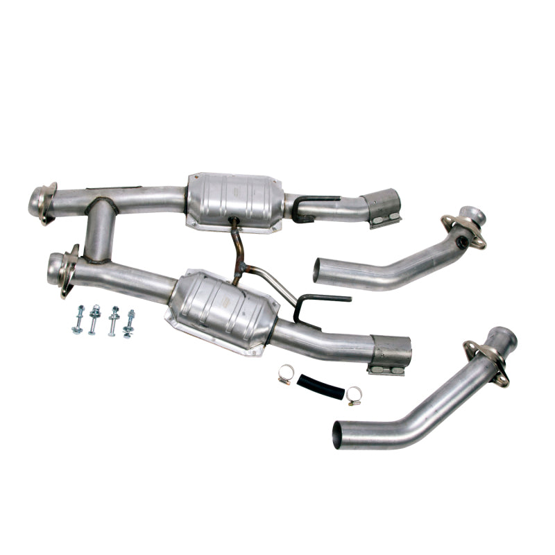 BBK Tuyau en H à haut débit avec convertisseurs catalytiques 86-93 Mustang 5.0 - 2-1/2