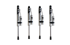 MaxTrac F&R Vulcan Series Reservoir Shocks - 4.5" Lift Height — Brushed Silver (889745VR)