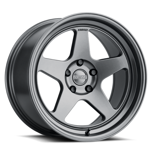 Kansei Roue K12G KNP 17x8 po / 5x114.3 / déport 35mm / alésage 73.1mm - gris métal