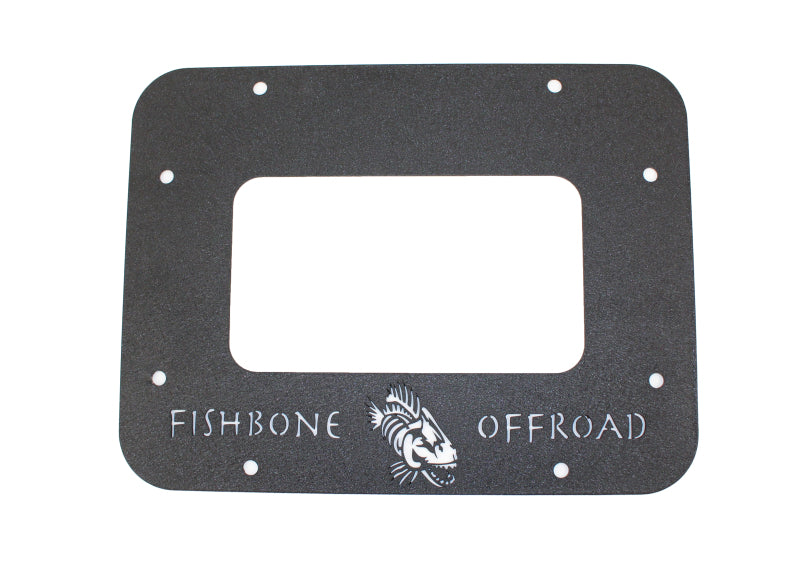 Fishbone Offroad Plaque de hayon en aluminium 07-18 Jeep Wrangler JK - revêtement en poudre noir texturé