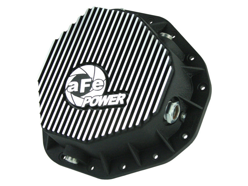 AFE Power Pro Series Rear Differential Cover - Black w/ Machined Fins — 03-05 Dodge Diesel Trucks L6-5.9L (46-70092)