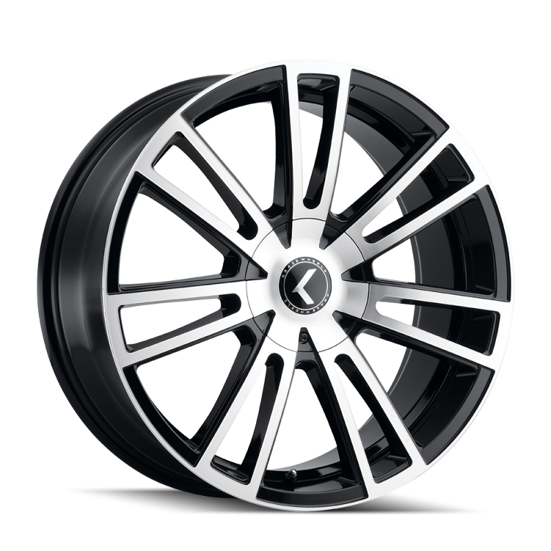 Kraze Roue KR183 Spectra 18x8 / 5x115/120 / déport 40mm / moyeu 74.1mm - noir brillant usiné