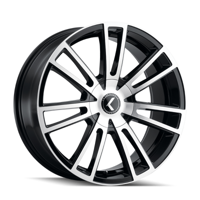 Kraze KR183 Spectra 18x8 / 5x115/120 BP / 40mm Offset / 74.1mm Hub Gloss Black Machined Wheel