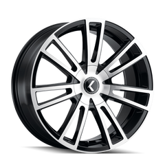 Kraze KR183 Spectra 18x8 / 5x112/120 BP / 40mm Offset / 74.1mm Hub Gloss Black Machined Wheel