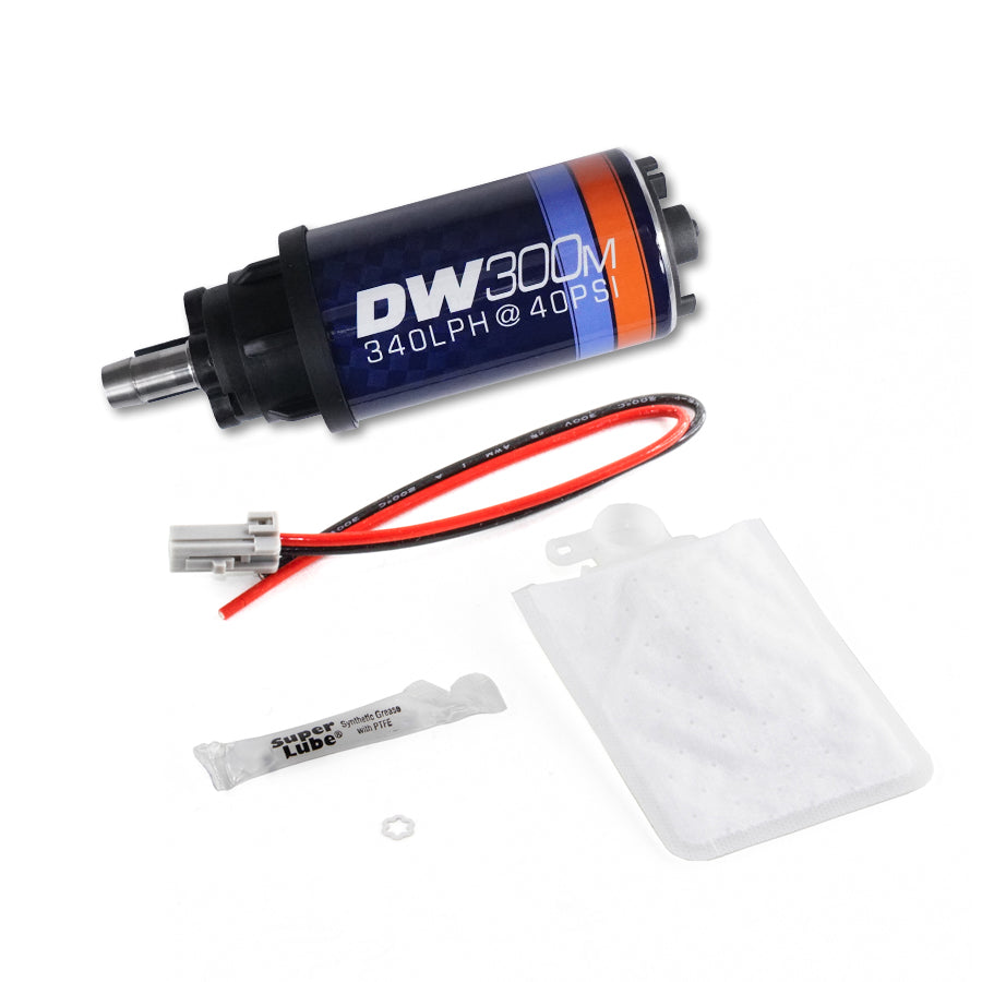 DeatschWerks Pompe à carburant dans le réservoir Ford série DW300M 340 L/h avec ensemble d'installation 99-04 Mustang V6 / V8