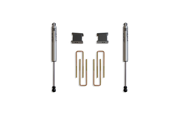MaxTrac Boîte de composants pour ensemble de rehaussement — ensemble en boîte de rehaussement arrière de 3 po avec amortisseurs FOX — 2016-2018 Chevy Silverado 1500 / GMC Sierra 1500 (901740F)