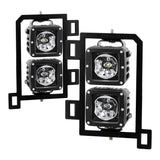 LED Fog Lights w/ Bracket and Universal Switch - Clear
