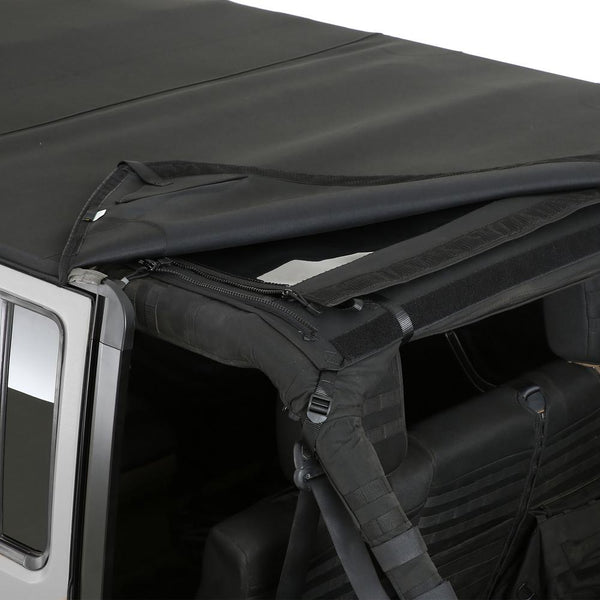 Smittybilt Ensemble de toit combiné sans arceaux avec vitres teintées 2007-2018 Wrangler 4 portes - Black Diamond
