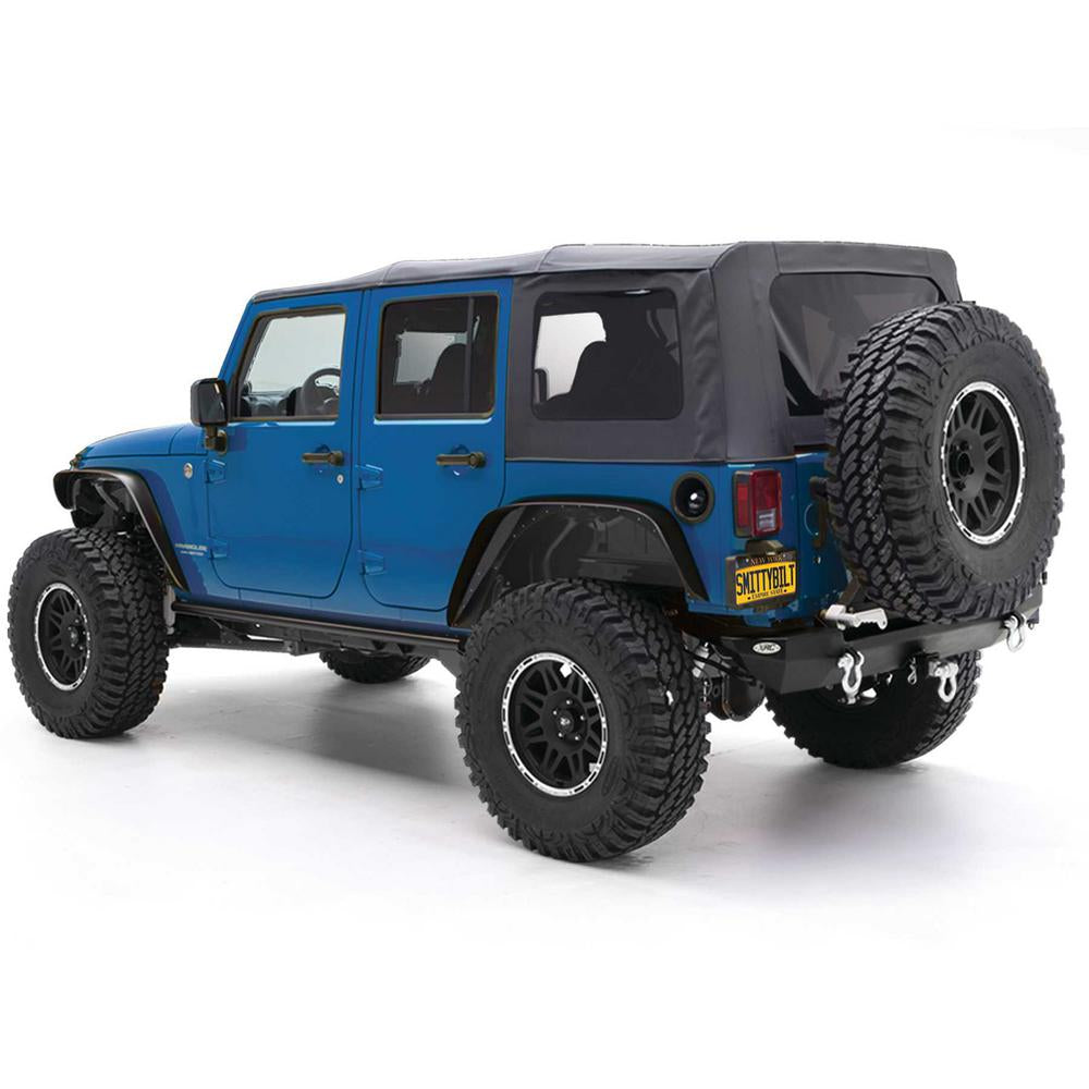 Smittybilt Supérieur de souple — 2010-2018 Jeep Wrangler (JK) — Noir (9085235)