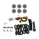 KC Hilites Cyclone V2 Led Rock Light 6Light System Clear 5W Flood Beam