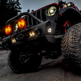 KC Hilites Cyclone V2 Led Rock Light 6Light System Clear 5W Flood Beam