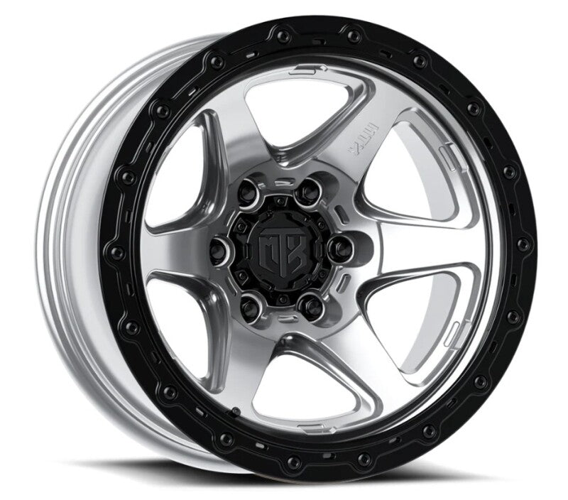 MTX Roue Spitfire 6 18x9 po / 6x135 / déport 19mm / alésage 106.1mm - usiné avec anneau noir