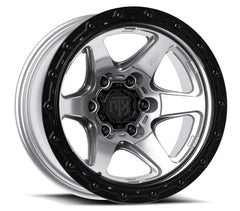 MTX Roue Spitfire 6 18x9 po / 6x135 / déport 19mm / alésage 106.1mm - usiné avec anneau noir