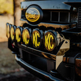 KC Hilites 2017-2024 Ford Superduty Trucks Gravity Pro6 Front Bumper 7 Light Bar Kit