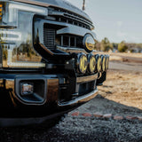 KC Hilites 2017-2024 Ford Superduty Trucks Gravity Pro6 Front Bumper 7 Light Bar Kit
