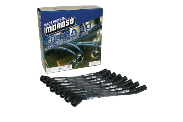 Moroso Jeu de fils d'allumage GM LT - Ultra 40 - gainé - fil de 9.25 po (utiliser avec la pièce n° 68494/68496) - noir