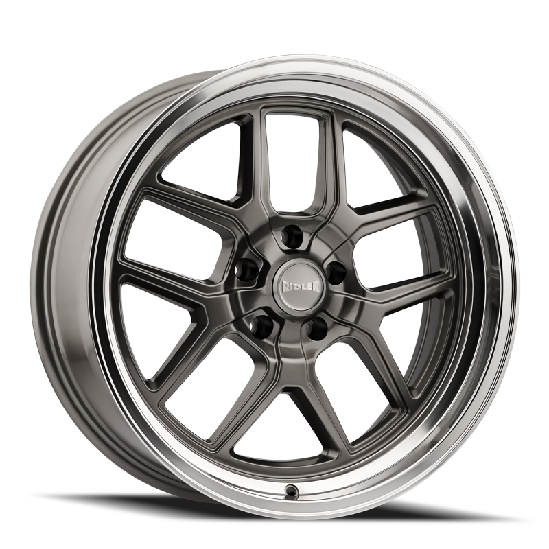 Ridler 610 20x8.5 / 5x127 BP / 0mm Offset / 83.82mm Hub Gloss Grey Polished Wheel