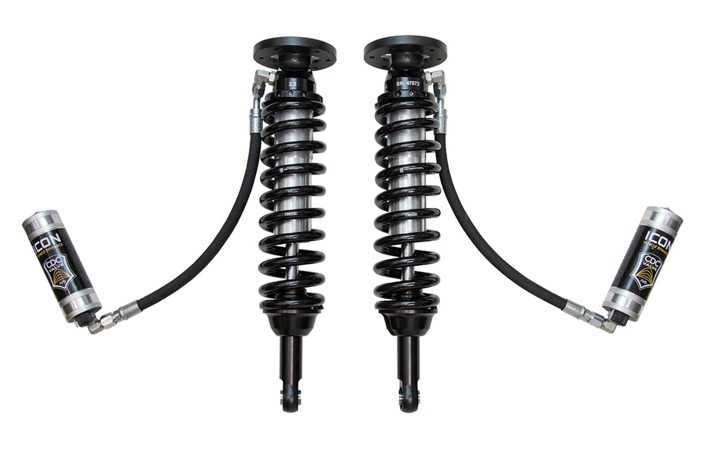 ICON 2009-2013 Ford F-150 2WD, 1.75-2.63” Lift, Front, V.S. 2.5 Series Coilover Kit, Remote Reservoir w/ CDCV