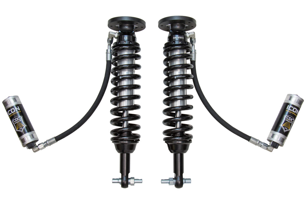 ICON 2014 Ford F-150 2WD, 1.75-2.63” Lift, Front, V.S. 2.5 Series Coilover Kit, Remote Reservoir w/ CDCV