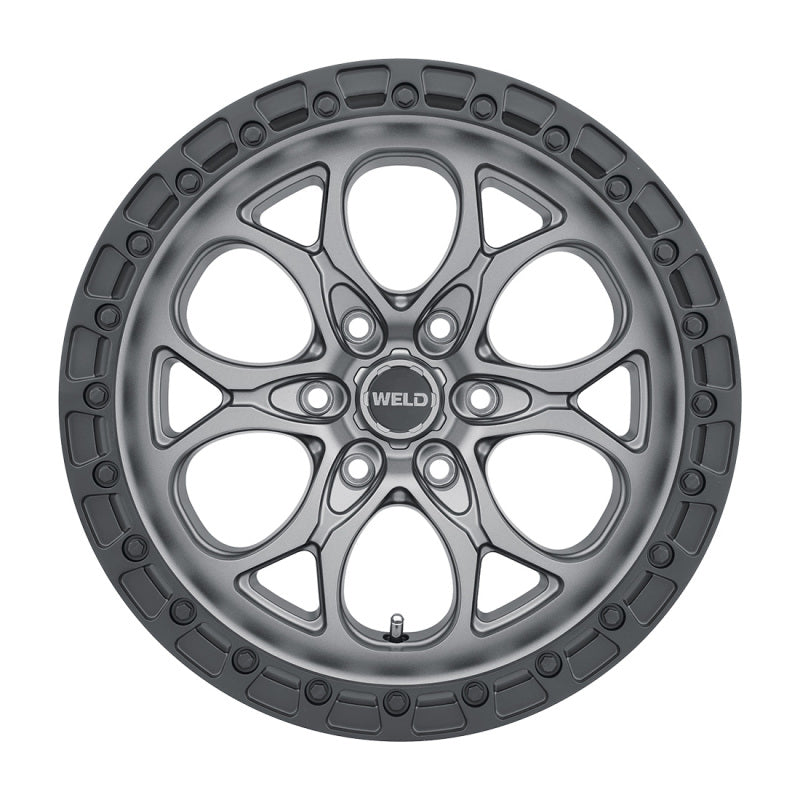Weld Off-Road Roue W107 20X12 Ledge 6X139.7 ET-44 BS4.75 106.1 - gris métal satiné / anneau noir