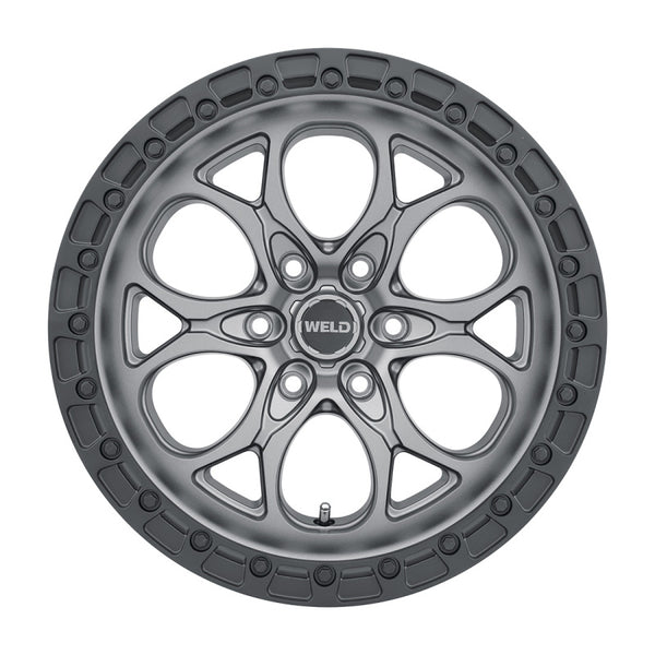 Weld Off-Road Roue W107 20X9 Ledge 6X135 ET20 BS5.75 87.1 - gris métal satiné / anneau noir
