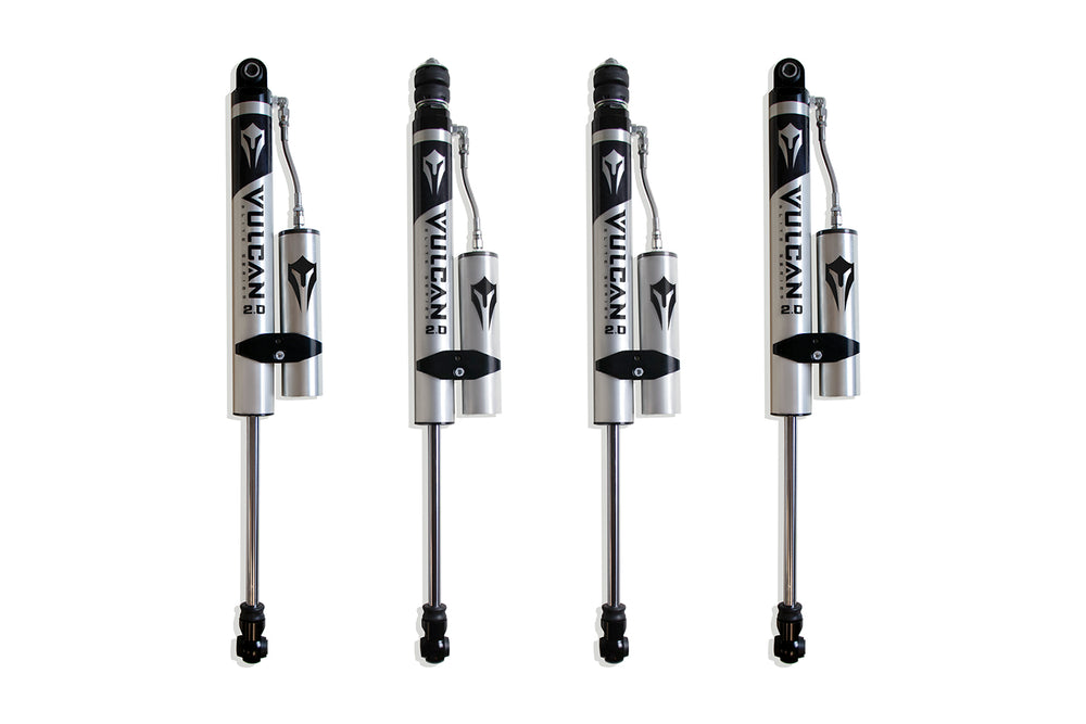 MaxTrac 2.5" F&R Vulcan Series Reservoir Shocks - 2.5" Lift Height — 2017-2025 Ford F-250 / F-350 Super Duty
