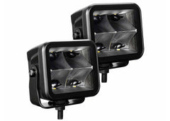 Go Rhino Blackout Series 3X3 Cube Spot Light Kit Pair Blk