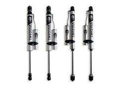 MaxTrac F&R Vulcan Series Reservoir Shocks - 2.5" Lift Height — Brushed Silver, 4WD (947225VR)