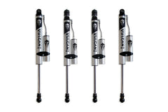 MaxTrac F&R Vulcan Series Reservoir Shocks - 2.5" Lift Height — Brushed Silver — 2013-2026 Ram 3500 (947325VR)