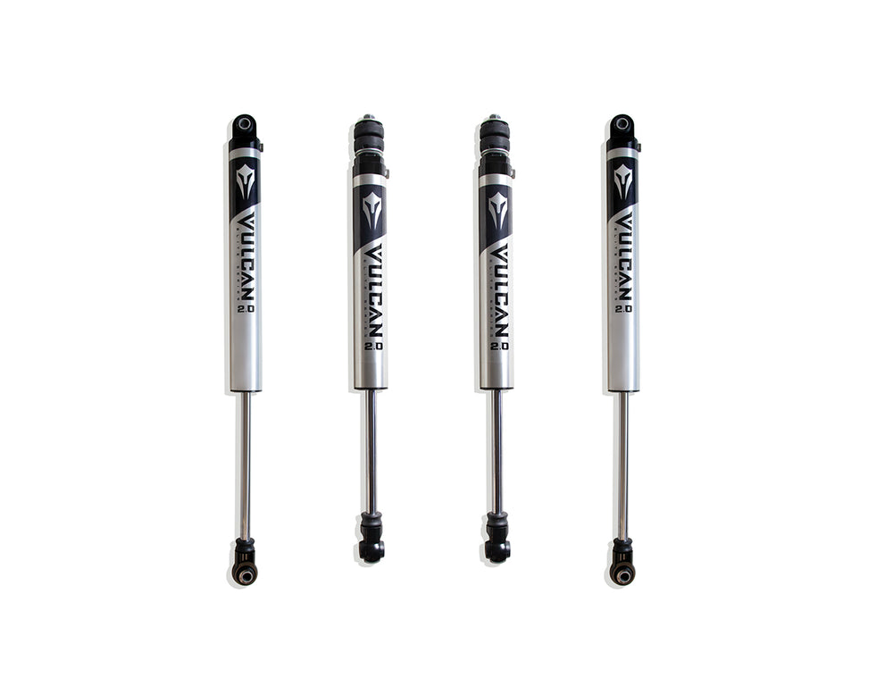 MaxTrac F&R Vulcan Series Ifp Shocks - 6" Lift Height (W/O FACTORY REAR AIR RIDE) — Brushed Silver, 4WD (947360V)