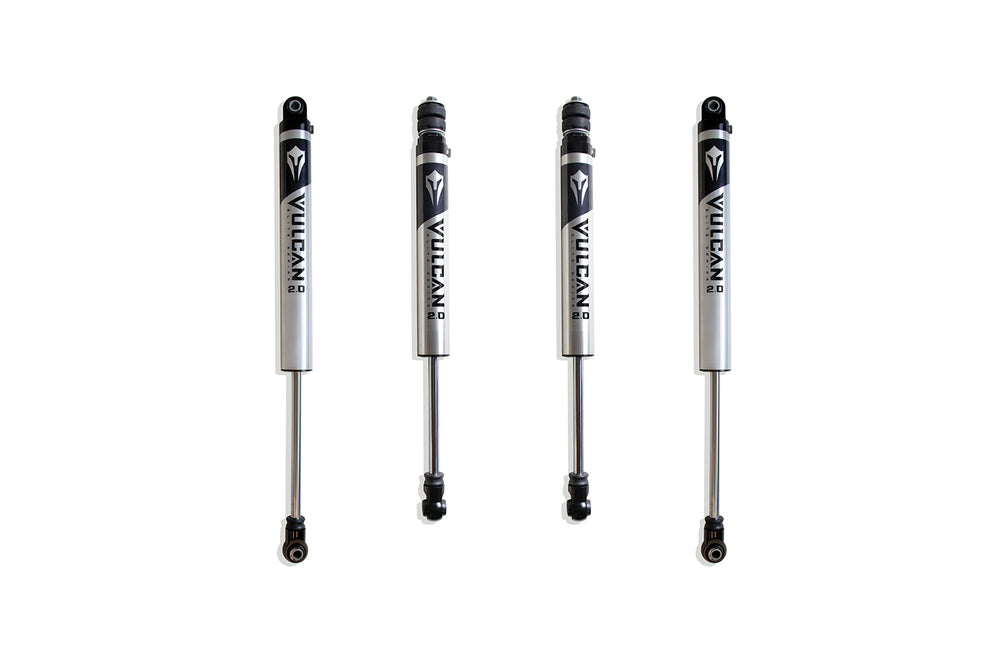 MaxTrac F&R Vulcan Series Ifp Shocks - 8" Lift Height (W/O FACTORY REAR AIR RIDE) — Brushed Silver (947380V)