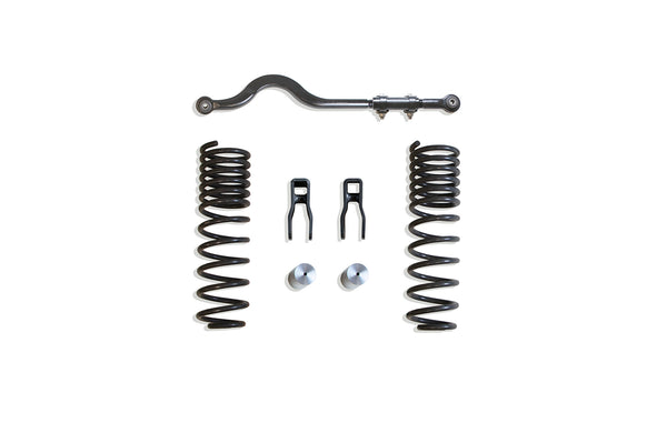 MaxTrac Boîte de composants pour ensemble de rehaussement avant de 4.5 po — ressorts hélicoïdaux avant, barre Panhard, rallonges d'amortisseur et supports divers — 2020-2024 Jeep Gladiator (949942E-1)