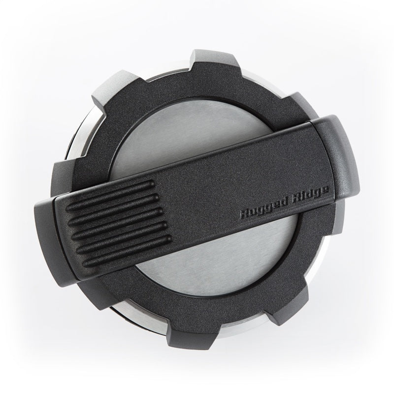 Rugged Ridge Trappe à carburant Elite sans verrou en aluminium brossé 07-18 Jeep Wrangler JK