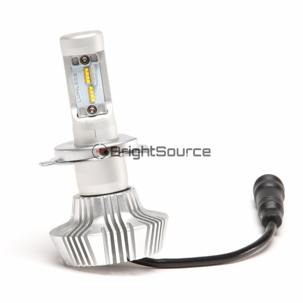 Ampoule de phare Brightsource 6500K H4 DEL avec dissipateur thermique en aluminium