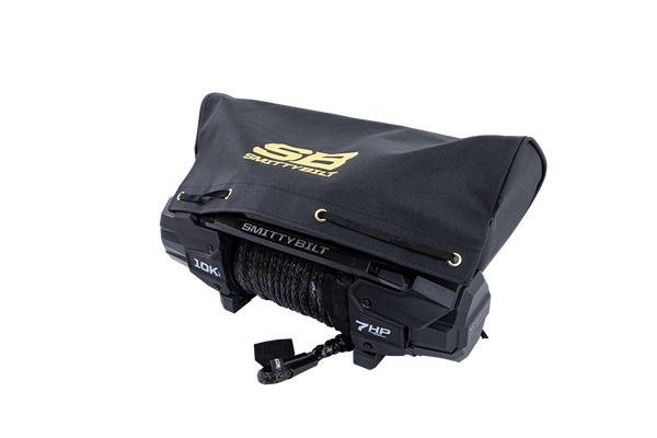 Smittybilt Housse de treuil avec logo — noir (97281-97)