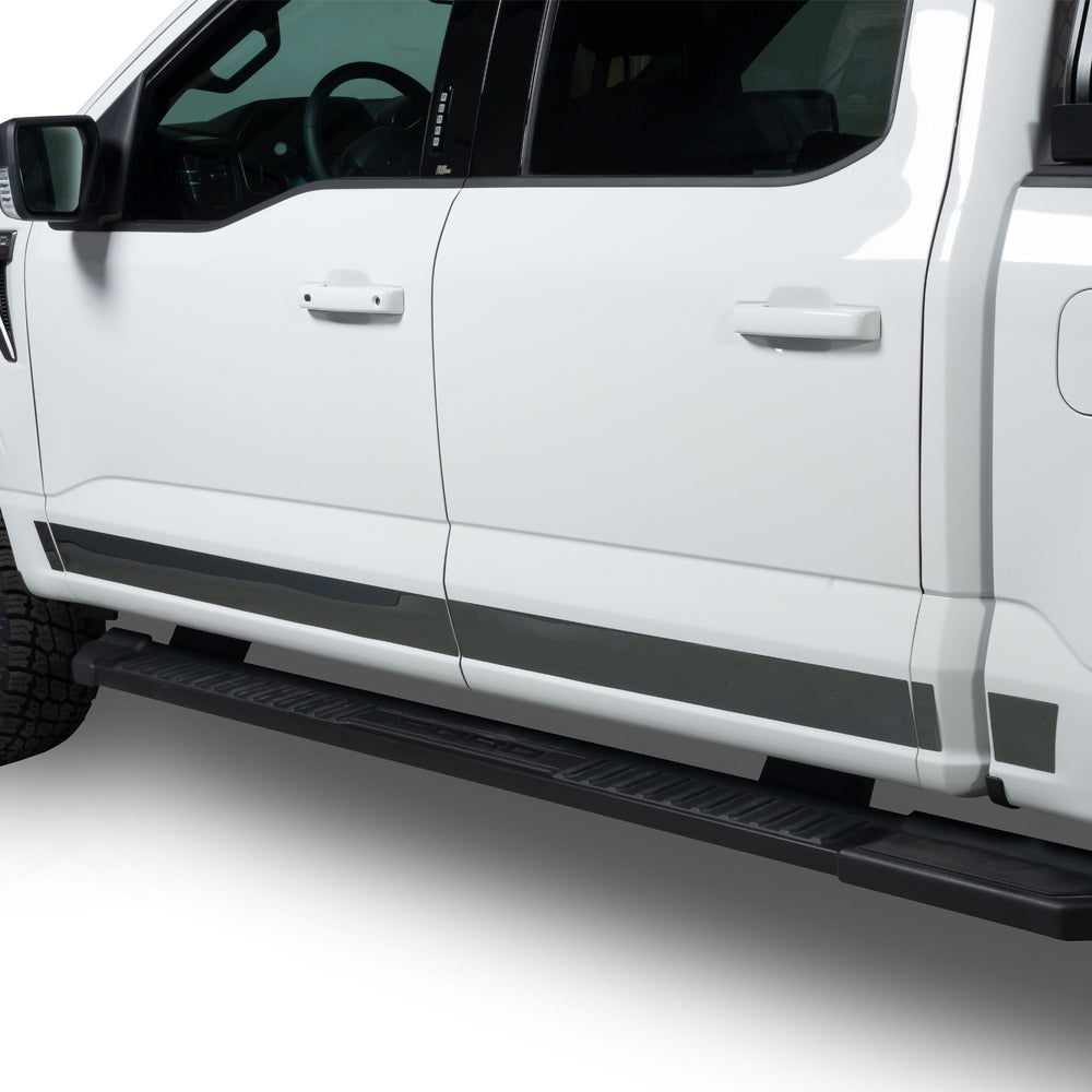 Putco 21C F150 REG CAB 6.5 FT(4.25IN TALL/10 PCS)BLACK Platinum Rocker Panels