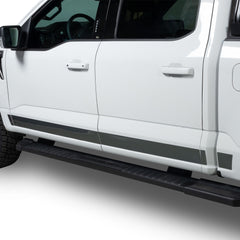 Putco 21C F150 REG CAB 6.5 FT(4.25IN TALL/10 PCS)BLACK Platinum Rocker Panels