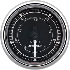 AutoMeter 2-1/16" Voltmeter 8-18V Digital Stepper Motor Chrono — Polished