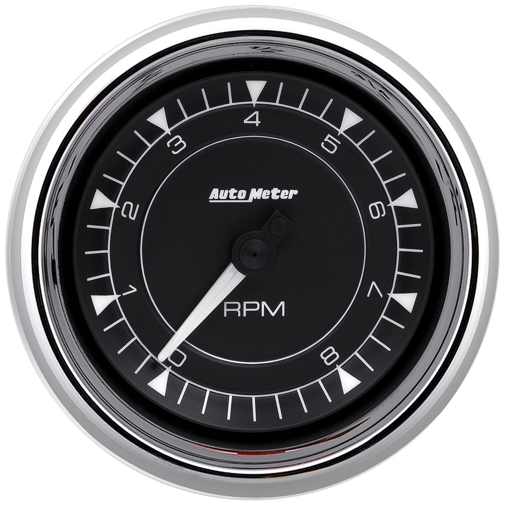 AutoMeter 3-3/8" Tachometer 8K RPM IN-Dash Chrono — Polished