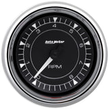 Autometer Gauge Tachometer 3 3/8IN 8K RPM Indash Chrono Chrome (ATM9797)