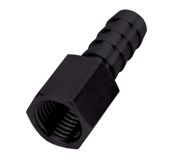 Derale Straight Hose Barb Fitting, 1/4" NPT Female x 3/8" Barb, Each
