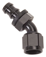 10AN Twist-Lok 45 Degree Hose Ends With Black Finish