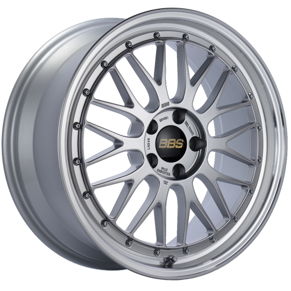 BBS Roue LM 19x8.5 5x112 ET48 -82mm PFS/clip requis - centre argent diamant, rebord taillé au diamant