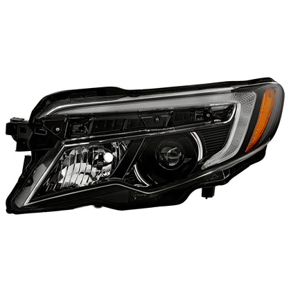 Halogen High Beam w/ LED Low Beam & DRL Headlight - OE Left - Black