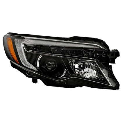 Halogen High Beam w/ LED Low Beam & DRL Headlight - OE Right - Black