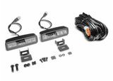 Go Rhino Xplor Blackout Combo Series Sixline LED Spot Lights w/Amber (Surface Mount) - Blk (Pair) (750600622SBS)