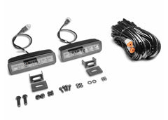 Go Rhino Blackout Combo Series Sixline Spot Lights with Amber Accent Blk