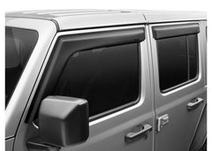 Rugged Ridge Window Visors Matte Black - 1819 Jeep Wrangler/Gladiator