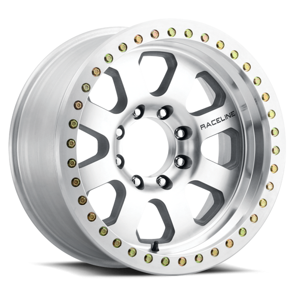 Raceline RT260M Avenger 20x10in / 5x127 BP / -38mm Offset / 83.82mm Bore - Machined Beadlock Wheel